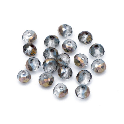 Rondelle Faceted Crystal Glass Beads Rose Gold 3x4mm -BZ04-87 / 145Pcs