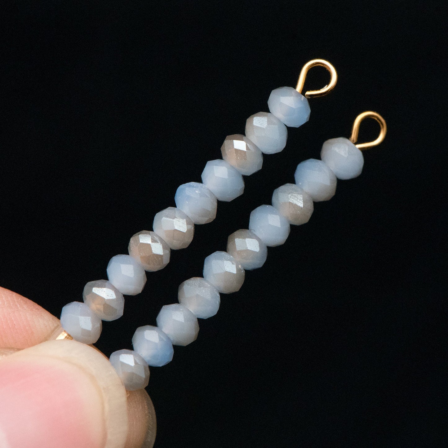 Faceted Rondelle Crystal Glass Beads Lavender Champagne 3x4mm- BZ04-97/ 145pcs