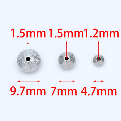 20pcs Silver tone Rondelle Beads, Rhodium plated Brass Spacers 5/ 7/ 10mm (GB-916)