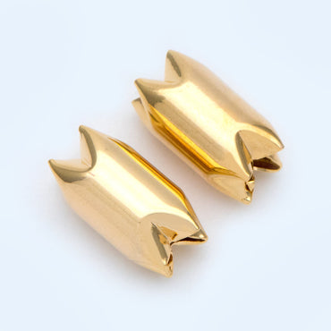 10pcs Gold plated Brass Spacer Beads 8x15mm, Shiny Bracelet Beads (GB-1076)