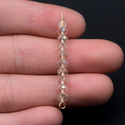 Crystal Glass Rondelle Faceted beads 3x4mm Spring Green -(BZ04-111)/ 145pcs