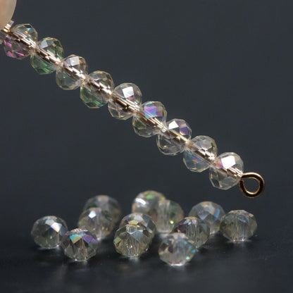 Crystal Glass Rondelle Faceted beads 3x4mm Spring Green -(BZ04-111)/ 145pcs