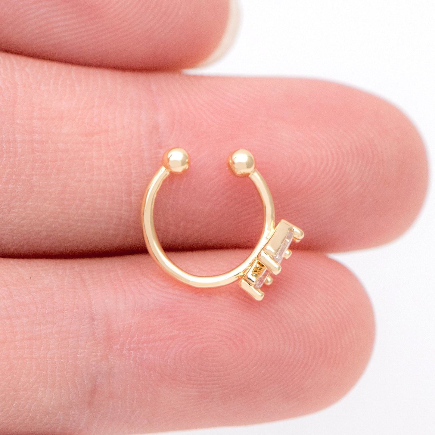 10pcs CZ Pave Ear Cuff, Cartilage, Dainty Earcuff Earring (GB-1095)