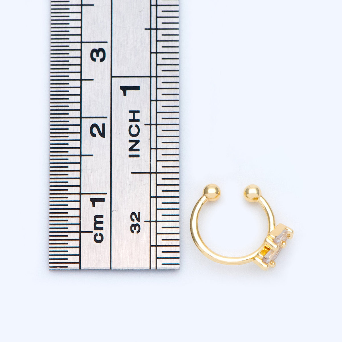 10pcs CZ Pave Ear Cuff, Cartilage, Dainty Earcuff Earring (GB-3539-B)