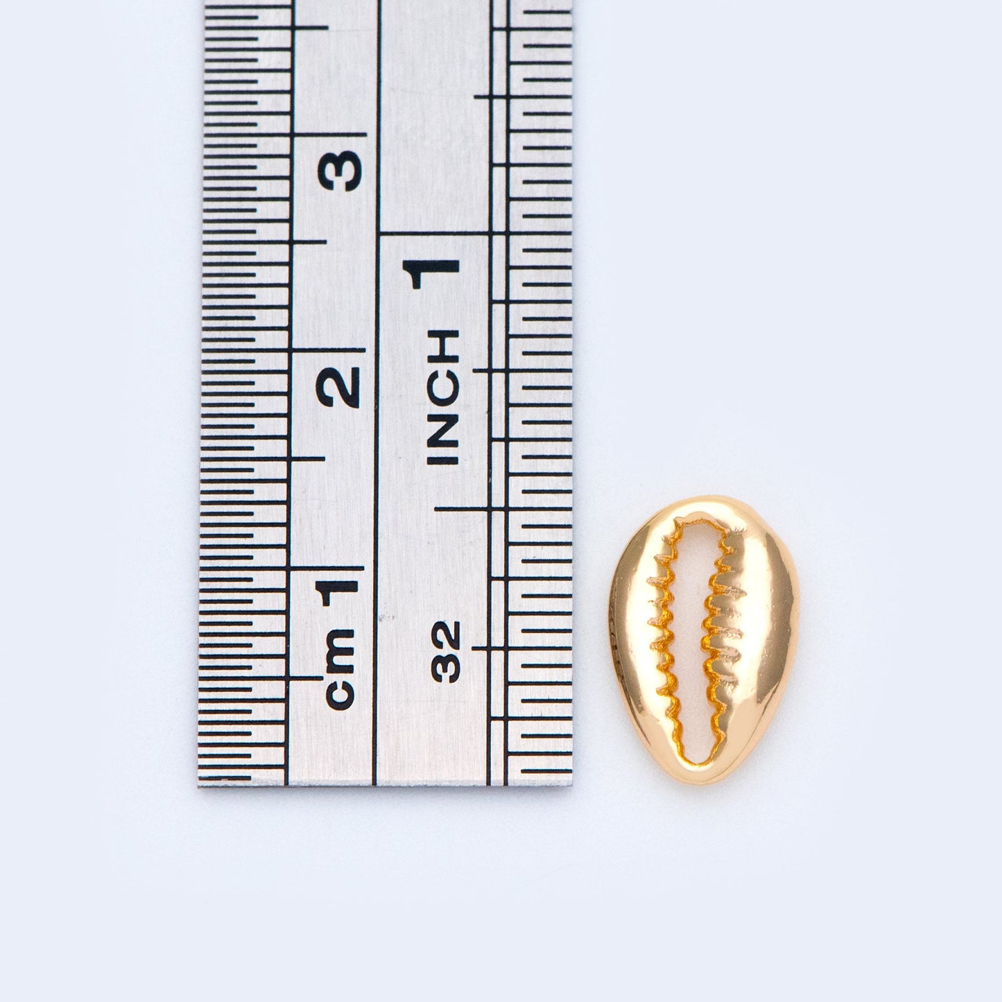 10pcs Gold tone Shell Charm Pendants 13x8.5mm, Seashell Shaped Beads Connectors (GB-2680-A)