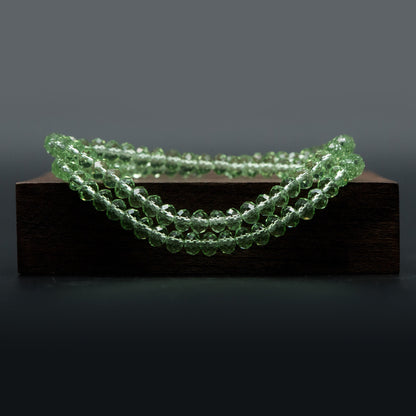 Rondelle Crystal Glass Faceted Beads 4x6mm Apple Green -(BZ06-77)/ 95pcs