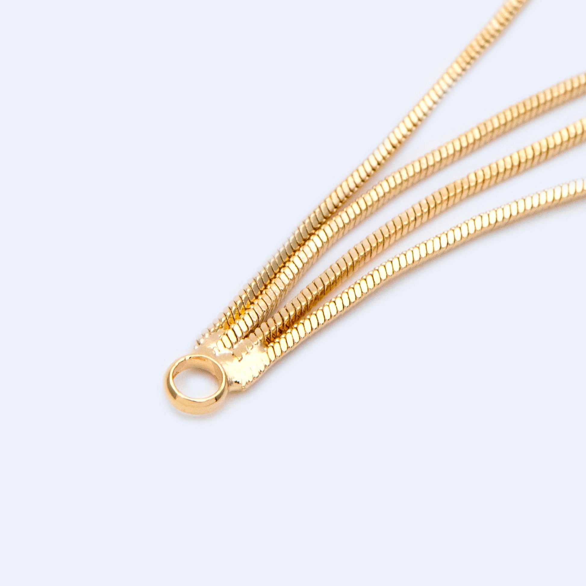 4pcs Gold Chain Tassels 83mm Long with balls, Earring Tassels (GB-3523-B)