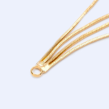 4pcs Gold Chain Tassels 83mm Long with balls, Earring Tassels (GB-3523-B)