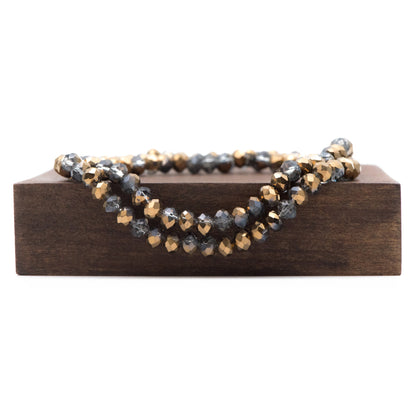 Faceted Crystal Rondelle Glass Beads 4x6mm Copper -95pcs /(BZ06-04)