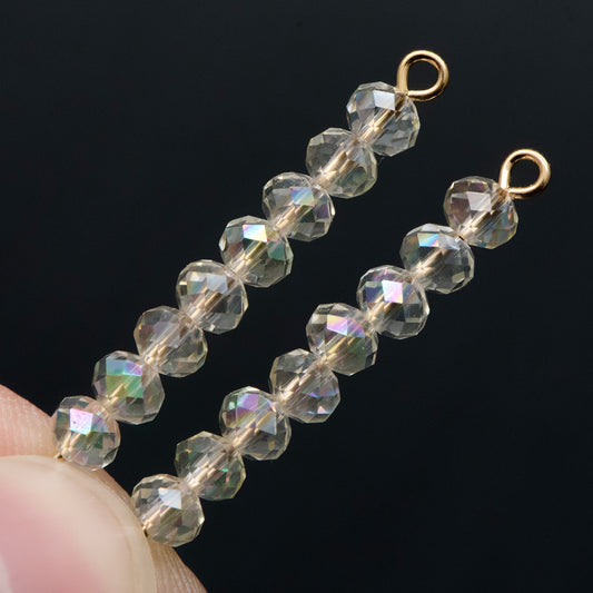 Crystal Glass Rondelle Faceted beads 3x4mm Spring Green -(BZ04-111)/ 145pcs