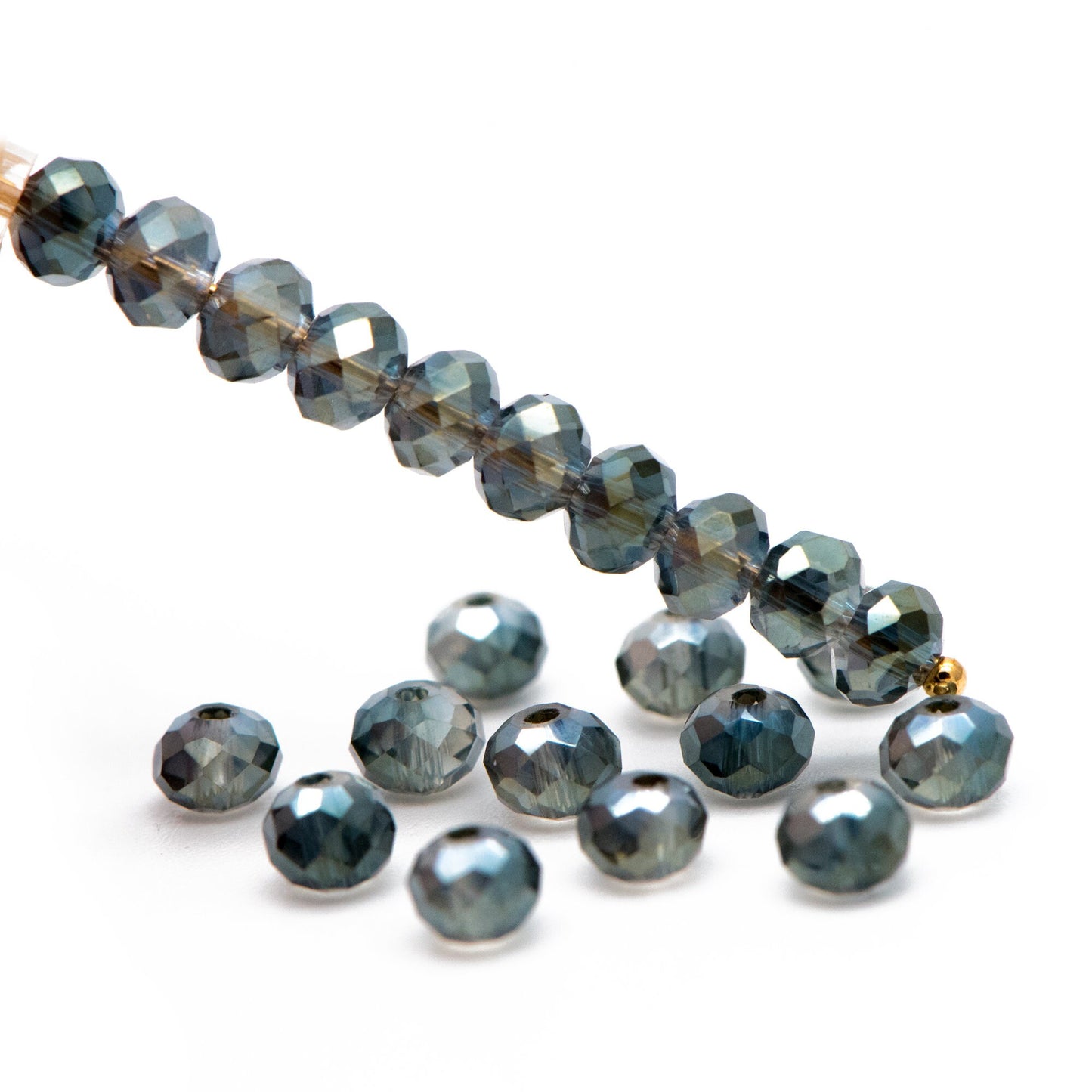 Crystal Glass Rondelle Faceted beads 3x4mm Sparkly Olivine Olive Green -(BZ04-137)/ 145pcs