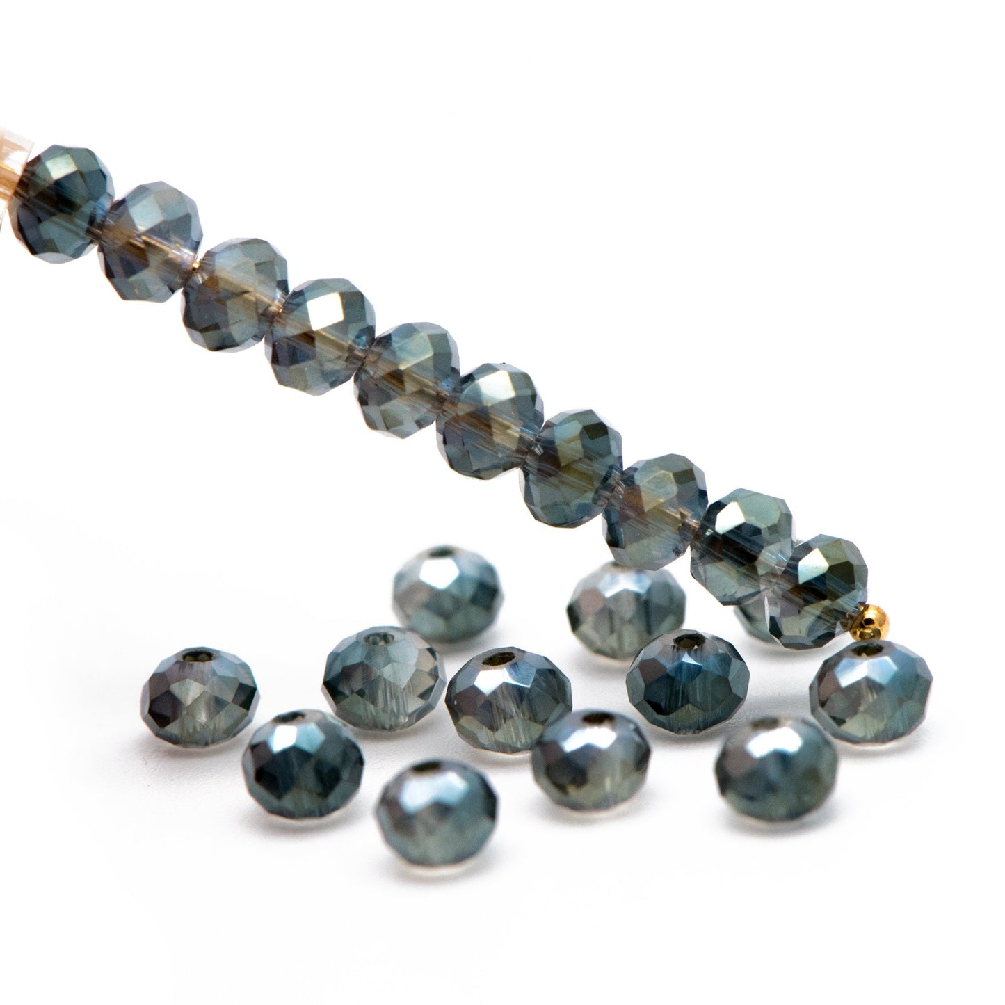 Crystal Glass Rondelle Faceted beads 3x4mm Sparkly Olivine Olive Green -(BZ04-137)/ 145pcs