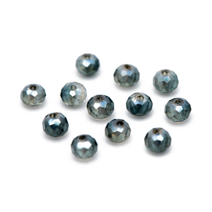 Crystal Glass Rondelle Faceted beads 3x4mm Sparkly Olivine Olive Green -(BZ04-137)/ 145pcs