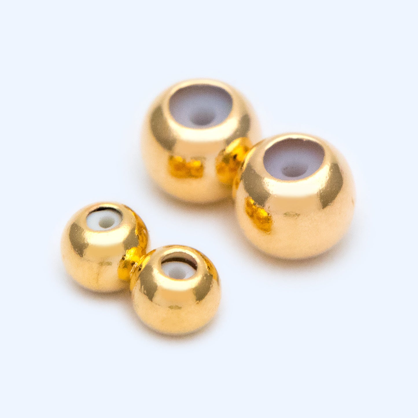 10pcs Chain Stopper, 3/ 4mm Double Beads Grip Slide Holder, Silicone Grip Slider Bead, Necklace Length Controller, Earrings Stopper(GB-1238)