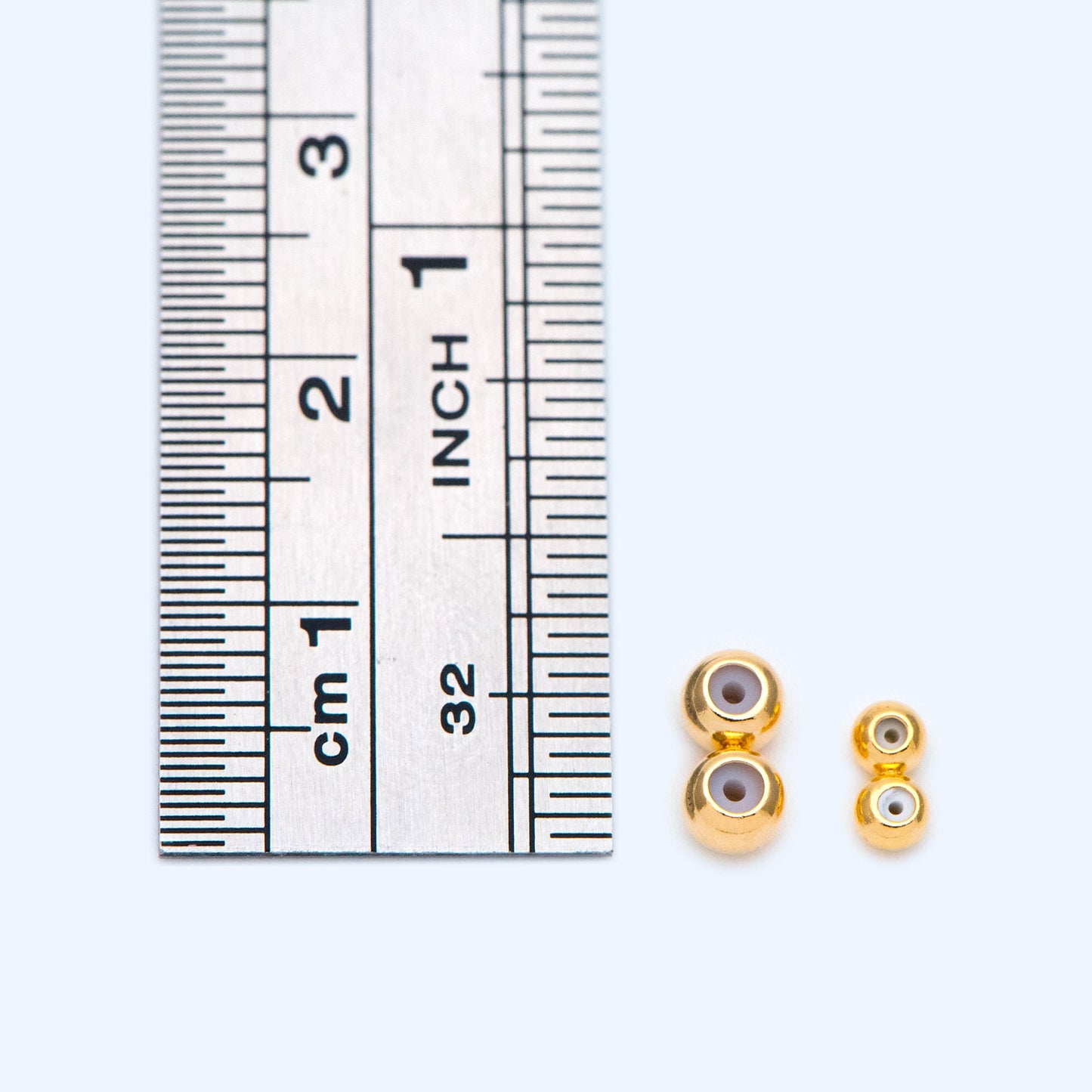 10pcs Chain Stopper, 3/ 4mm Double Beads Grip Slide Holder, Silicone Grip Slider Bead, Necklace Length Controller, Earrings Stopper(GB-1238)