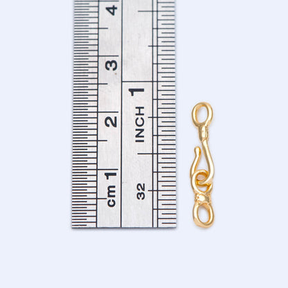 10pcs Gold plated Brass Hook And Eye Clasp, 23/28mm, Bracelet Clasp, Jewelry Clasp (GB-1185)