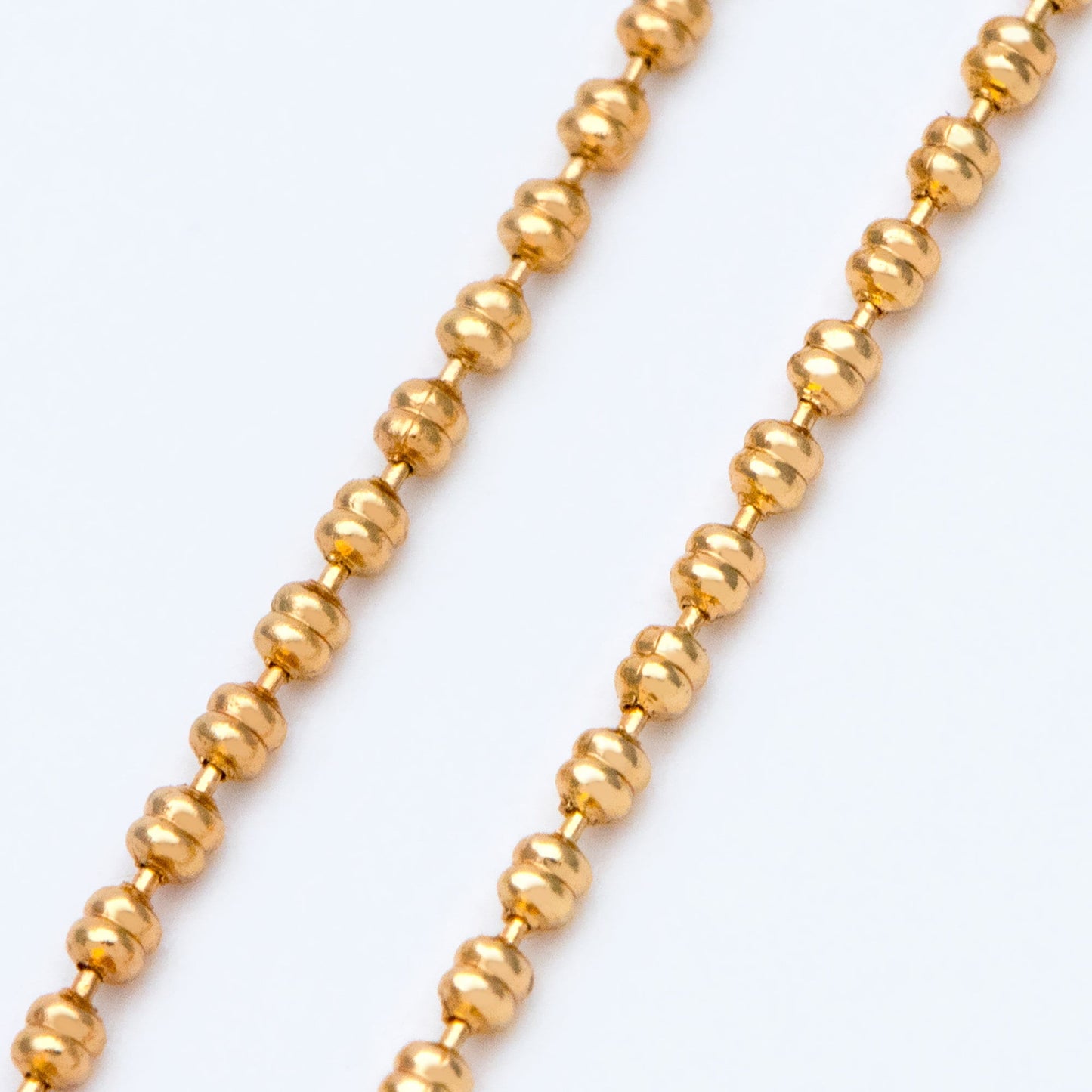 Gold/ Silver tone Ball Chains 1.5mm, Gold/ Rhodium plated Brass, DIY Necklace Chain Wholesale (#LK-229)/ 1 Meter=3.3 ft