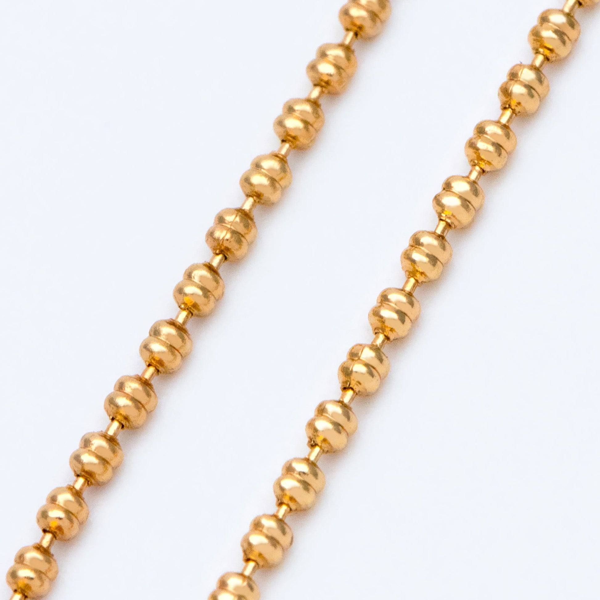 Gold/ Silver tone Ball Chains 1.5mm, Gold/ Rhodium plated Brass, DIY Necklace Chain Wholesale (#LK-229)/ 1 Meter=3.3 ft