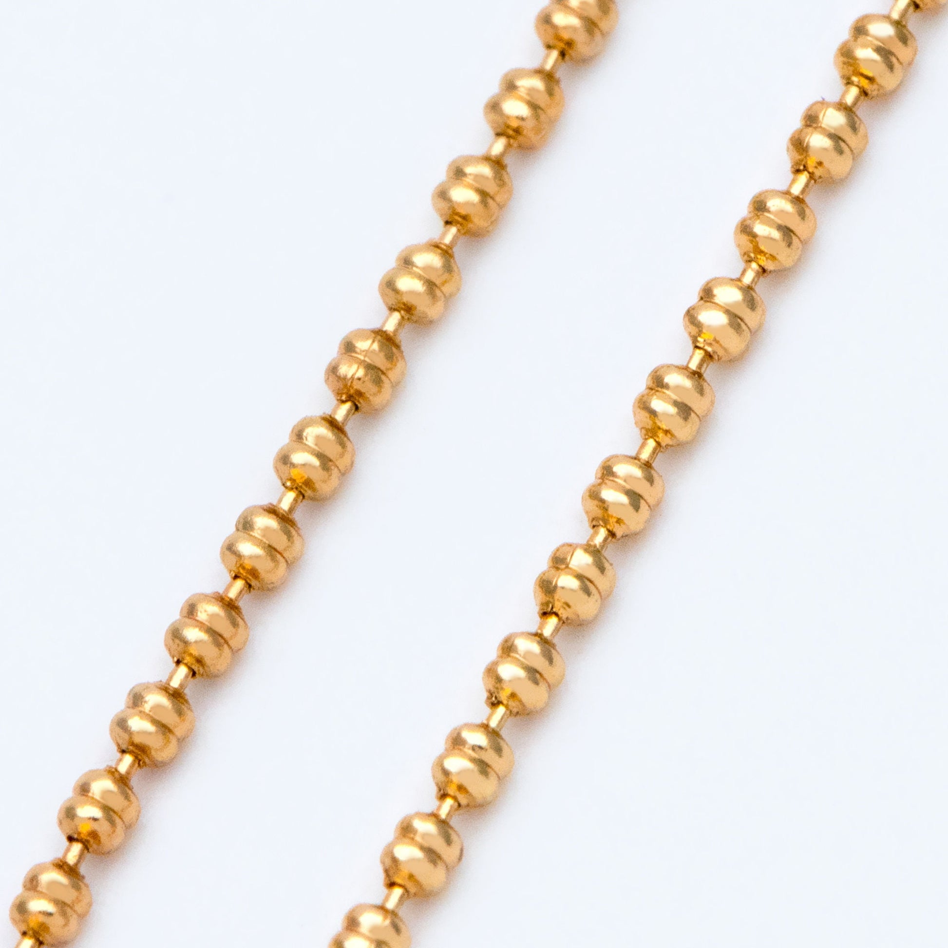 Gold/ Silver tone Ball Chains 1.5mm, Gold/ Rhodium plated Brass, DIY Necklace Chain Wholesale (#LK-229)/ 1 Meter=3.3 ft