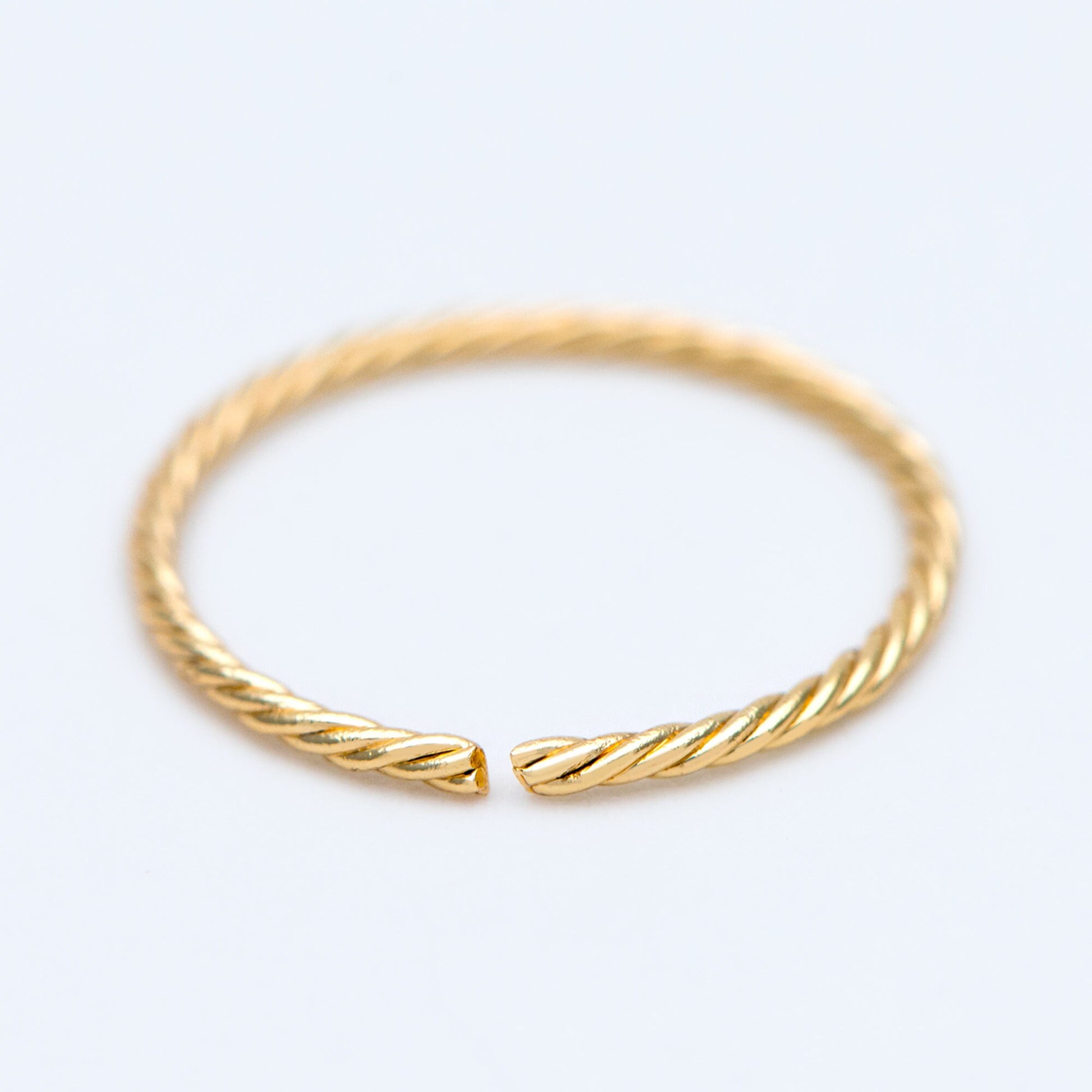 20pcs Gold Round Open Ring 16.5mm, Real Gold plated Brass, Geometric Hoop Circle (GB-1305)