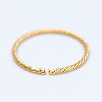 20pcs Gold Round Open Ring 16.5mm, Real Gold plated Brass, Geometric Hoop Circle (GB-1305)