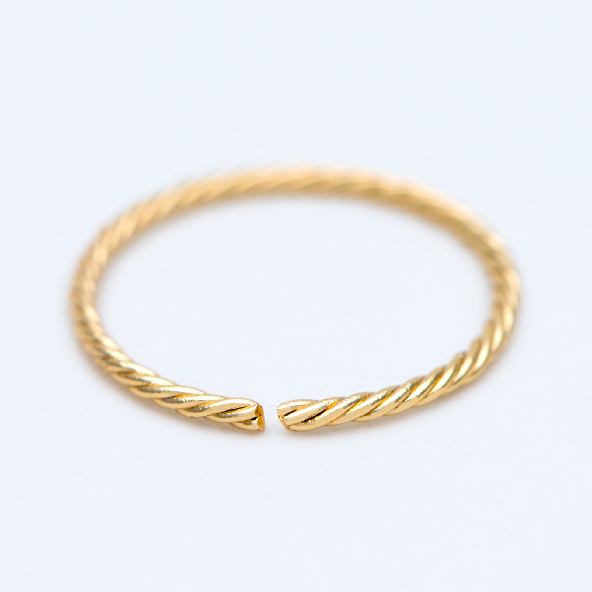 20pcs Gold Round Open Ring 16.5mm, Real Gold plated Brass, Geometric Hoop Circle (GB-1305)