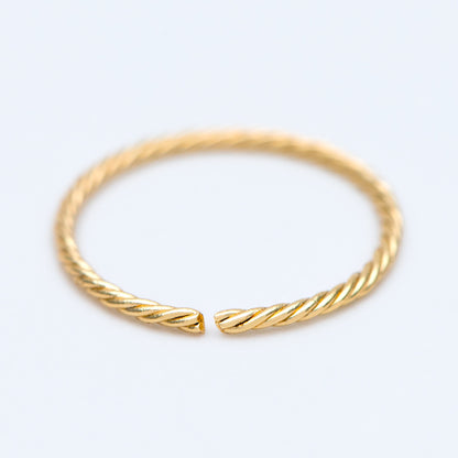 20pcs Gold Round Open Ring 16.5mm, Real Gold plated Brass, Geometric Hoop Circle (GB-1305)