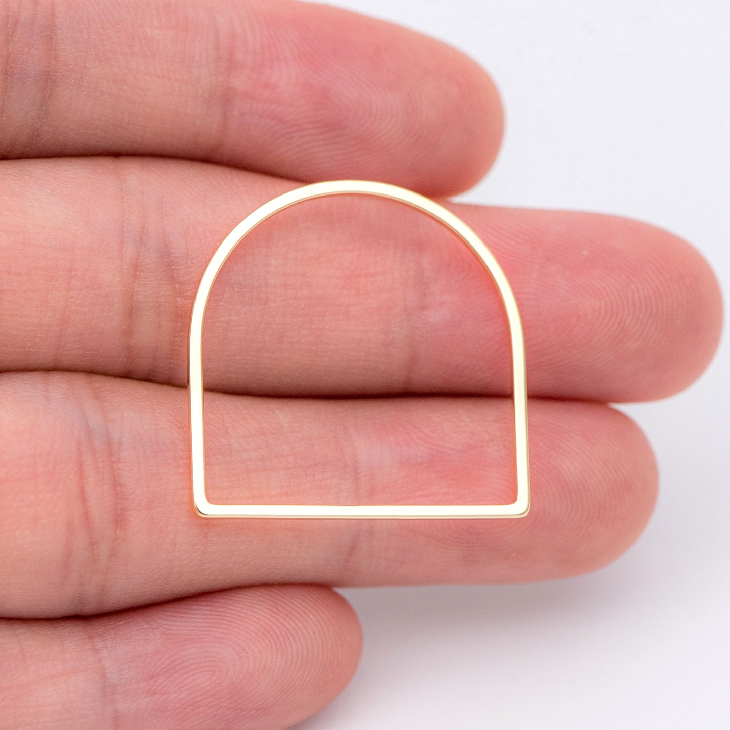 10pcs Gold/ Silver tone Horseshoe Loops, Geometric Hoop Link Connectors, Gold/ Rhodium plated BrassHorse Shoe Hoop Pendants (GB-1314)