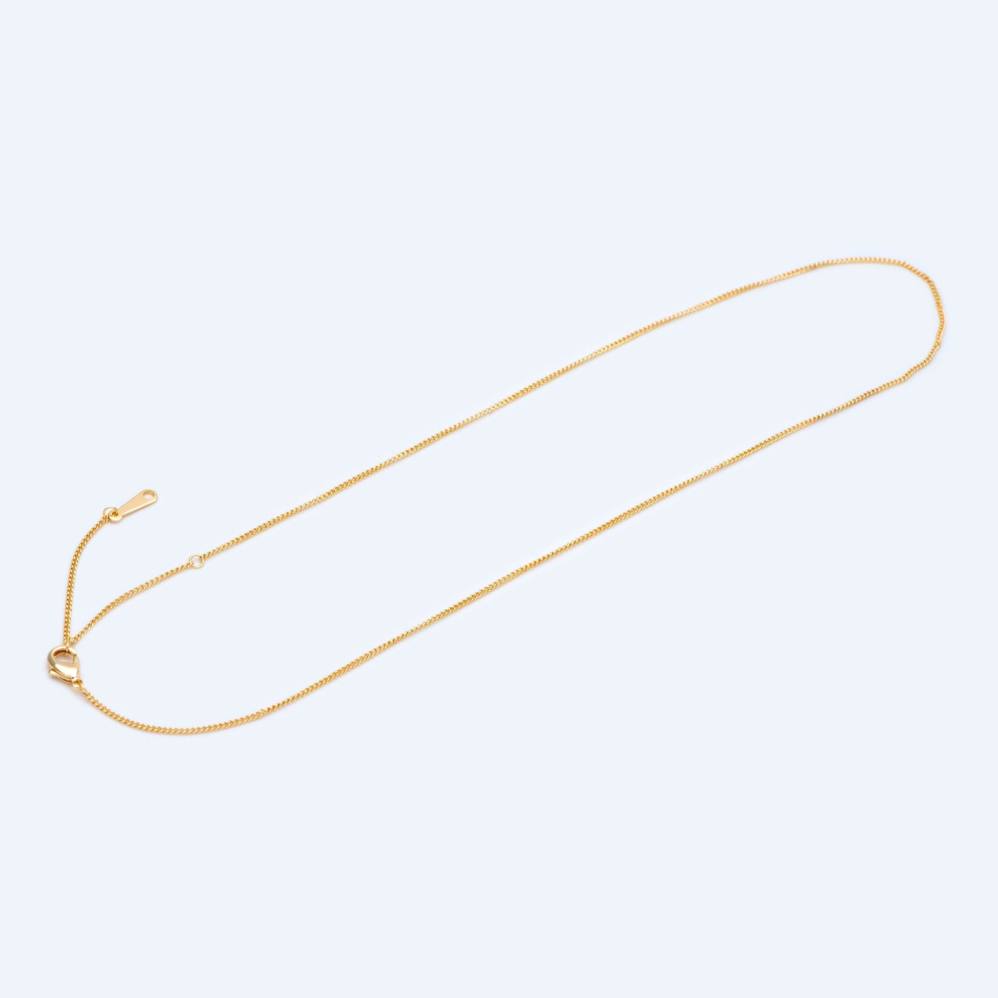 Gold/ Silver Dainty Curb Chains, Gold/ Rhodium plated Brass Finished Necklace, 16.5/ 17.5/ 20 Inches Adjustable, Ready to Wear (#LK-199)