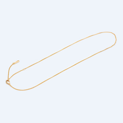 Gold/ Silver Dainty Curb Chains, Gold/ Rhodium plated Brass Finished Necklace, 16.5/ 17.5/ 20 Inches Adjustable, Ready to Wear (#LK-199)