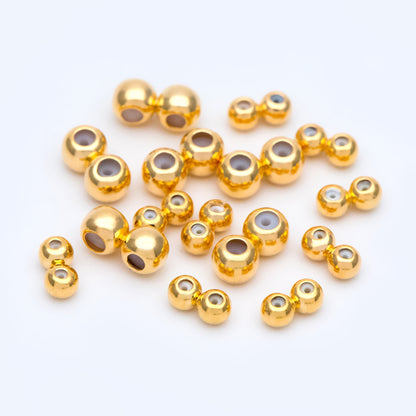 10pcs Chain Stopper, 3/ 4mm Double Beads Grip Slide Holder, Silicone Grip Slider Bead, Necklace Length Controller, Earrings Stopper(GB-1238)