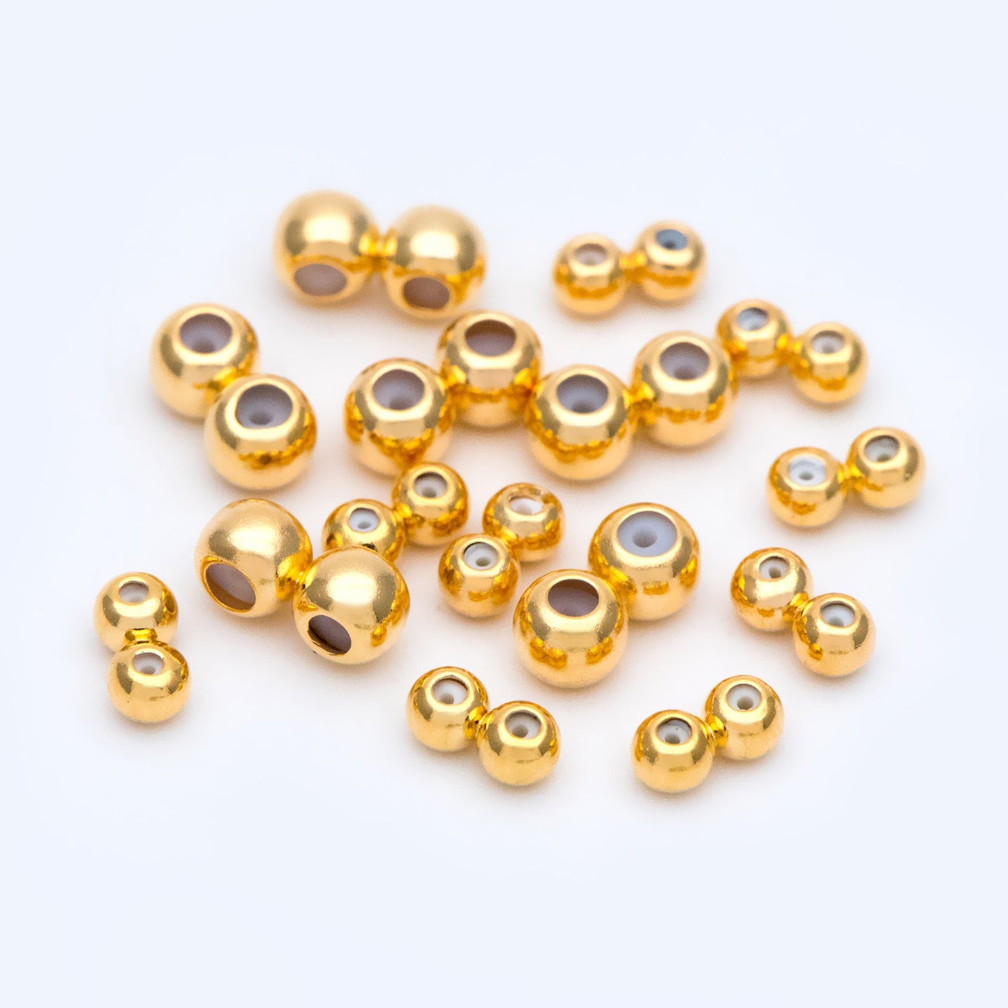 10pcs Chain Stopper, 3/ 4mm Double Beads Grip Slide Holder, Silicone Grip Slider Bead, Necklace Length Controller, Earrings Stopper(GB-1238)