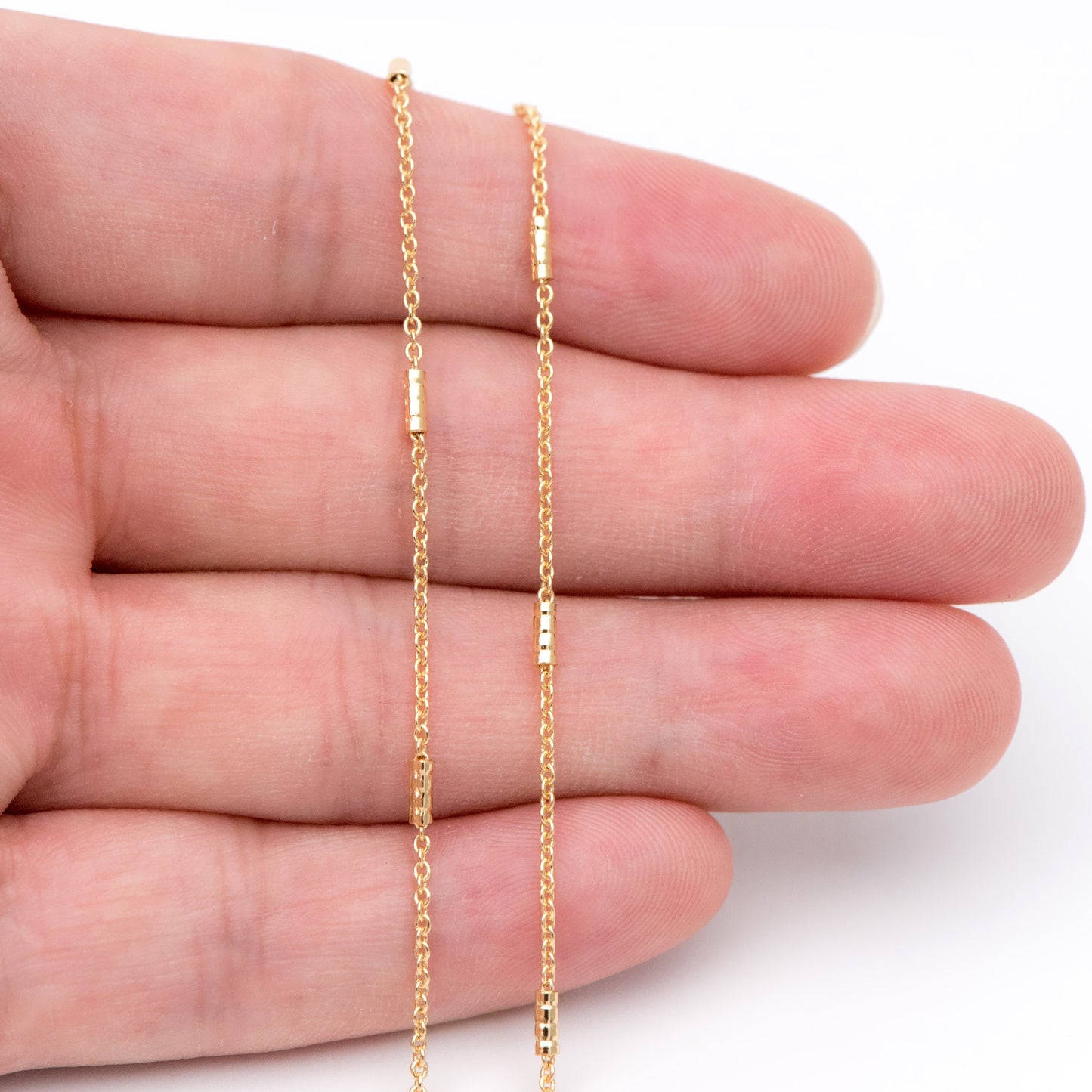 Gold/ Silver plated Brass Chains, Real Gold Designer Chain, 1.5mm Thin Decorative Chains (#LK-127)/ 1 meters=3.3 feet