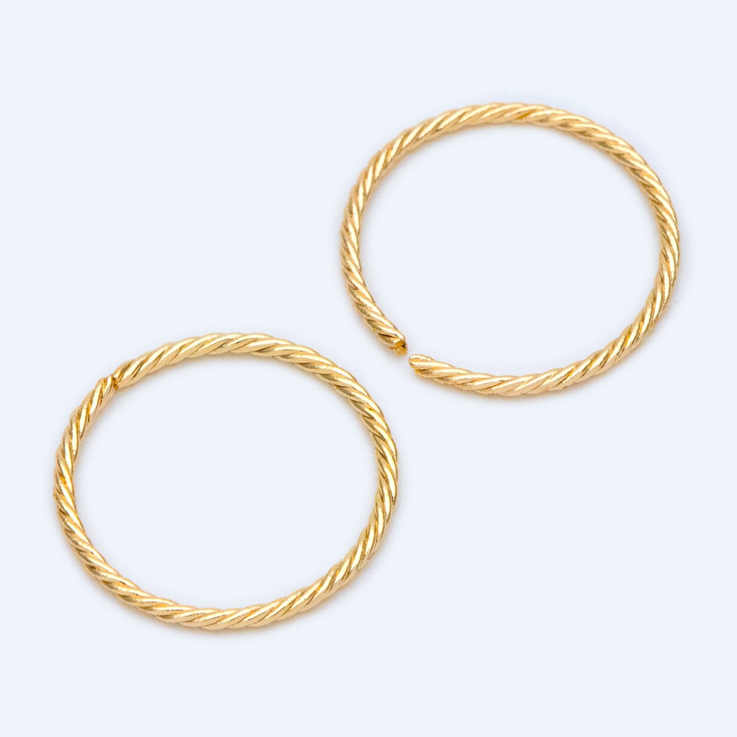 20pcs Gold Round Open Ring 16.5mm, Real Gold plated Brass, Geometric Hoop Circle (GB-1305)