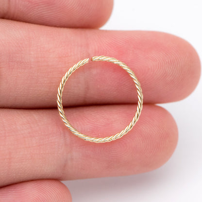 20pcs Gold Round Open Ring 16.5mm, Real Gold plated Brass, Geometric Hoop Circle (GB-1305)