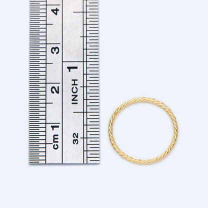 20pcs Gold Round Open Ring 16.5mm, Real Gold plated Brass, Geometric Hoop Circle (GB-1305)
