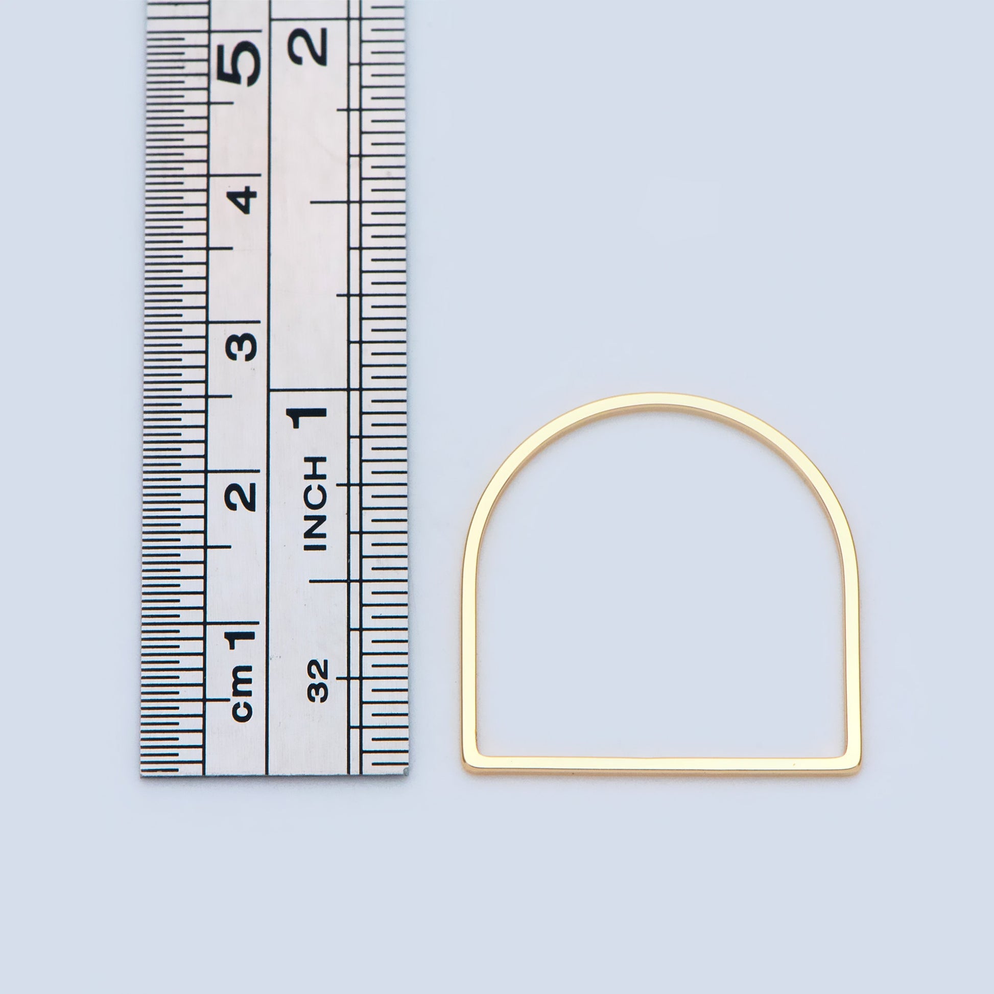 10pcs Gold/ Silver tone Horseshoe Loops, Geometric Hoop Link Connectors, Gold/ Rhodium plated BrassHorse Shoe Hoop Pendants (GB-1314)