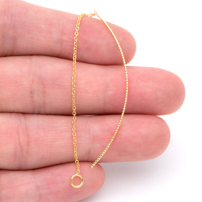 10pcs Gold Ear Threader Earrings,Chain Earrings, Earwire Thread with Jump Ring, Dainty Earrings (GB-1299-A)