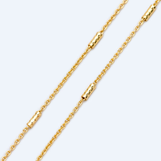 Gold/ Silver plated Brass Chains, Real Gold Designer Chain, 1.5mm Thin Decorative Chains (#LK-127)/ 1 meters=3.3 feet