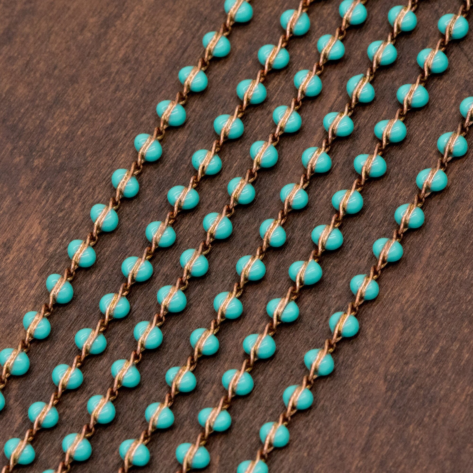 Green Enamel Brass Chain 2.5mm Thin, Unplated Brass Designer Chains (#LK-050-3)/ 1 Meter=3.3ft