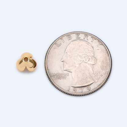 10pcs Flower Bead Caps 7.3mm, Real Gold plated Brass, Floral Spacer Beads (GB-1466)