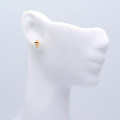 20pcs Gold/ Silver Tone Ball Stud Earring with .925 Pin, Gold/ Rhodium plated Brass Ear Posts, 4 Ball Size (GB-1481)