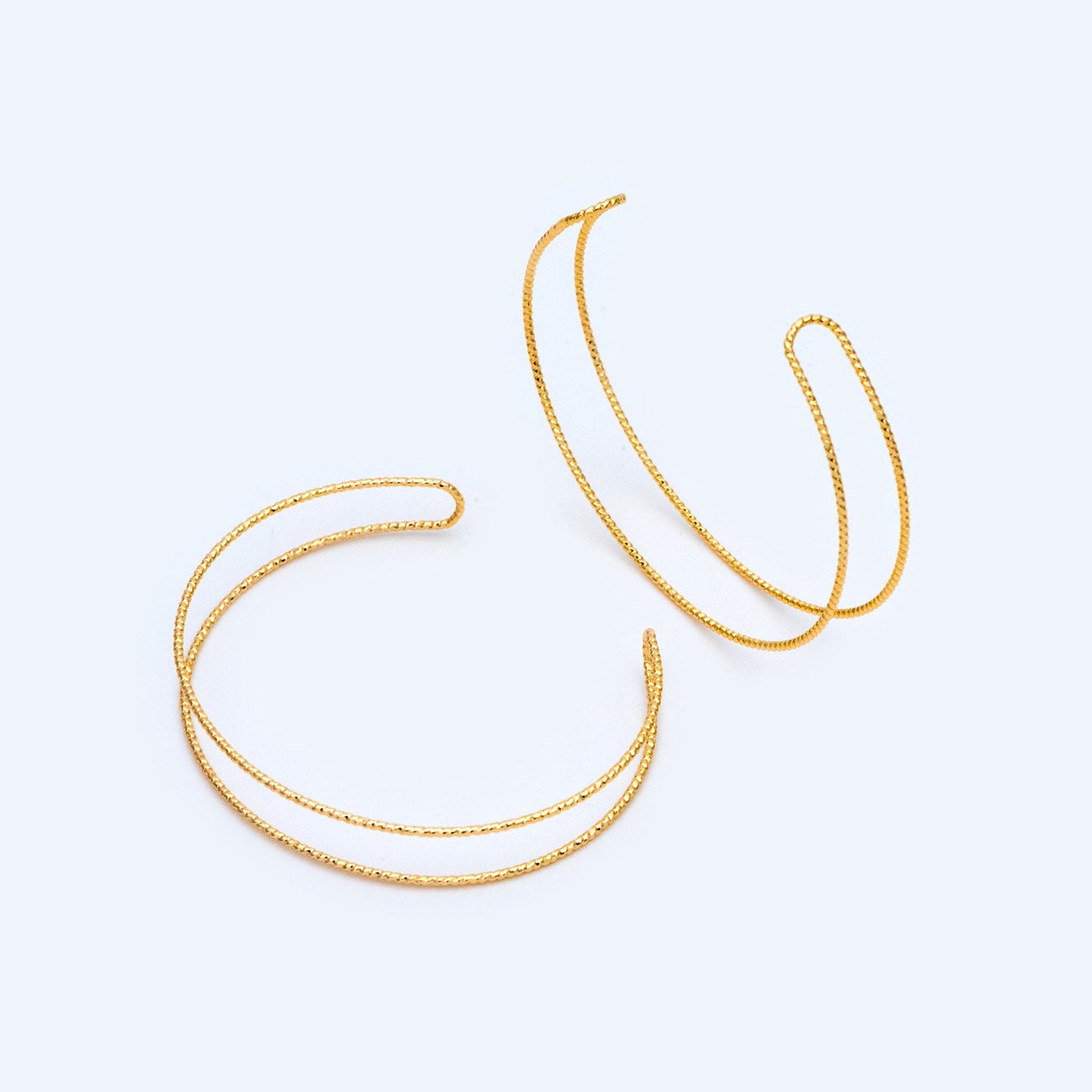 4pcs Gold/ Silver Two Bangle Bracelet Base, Brass Expandable Bangle Wire, Wire Wrapping Bracelet Supply Findings (#GB-1385)