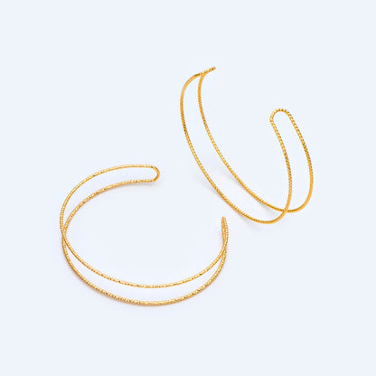 4pcs Gold/ Silver Two Bangle Bracelet Base, Brass Expandable Bangle Wire, Wire Wrapping Bracelet Supply Findings (#GB-1385)