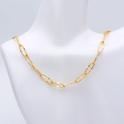 Gold plated Brass Cable Chains, Long Oval Link 5.5x15mm(#LK-406)/ 1 Meter=3.3 ft