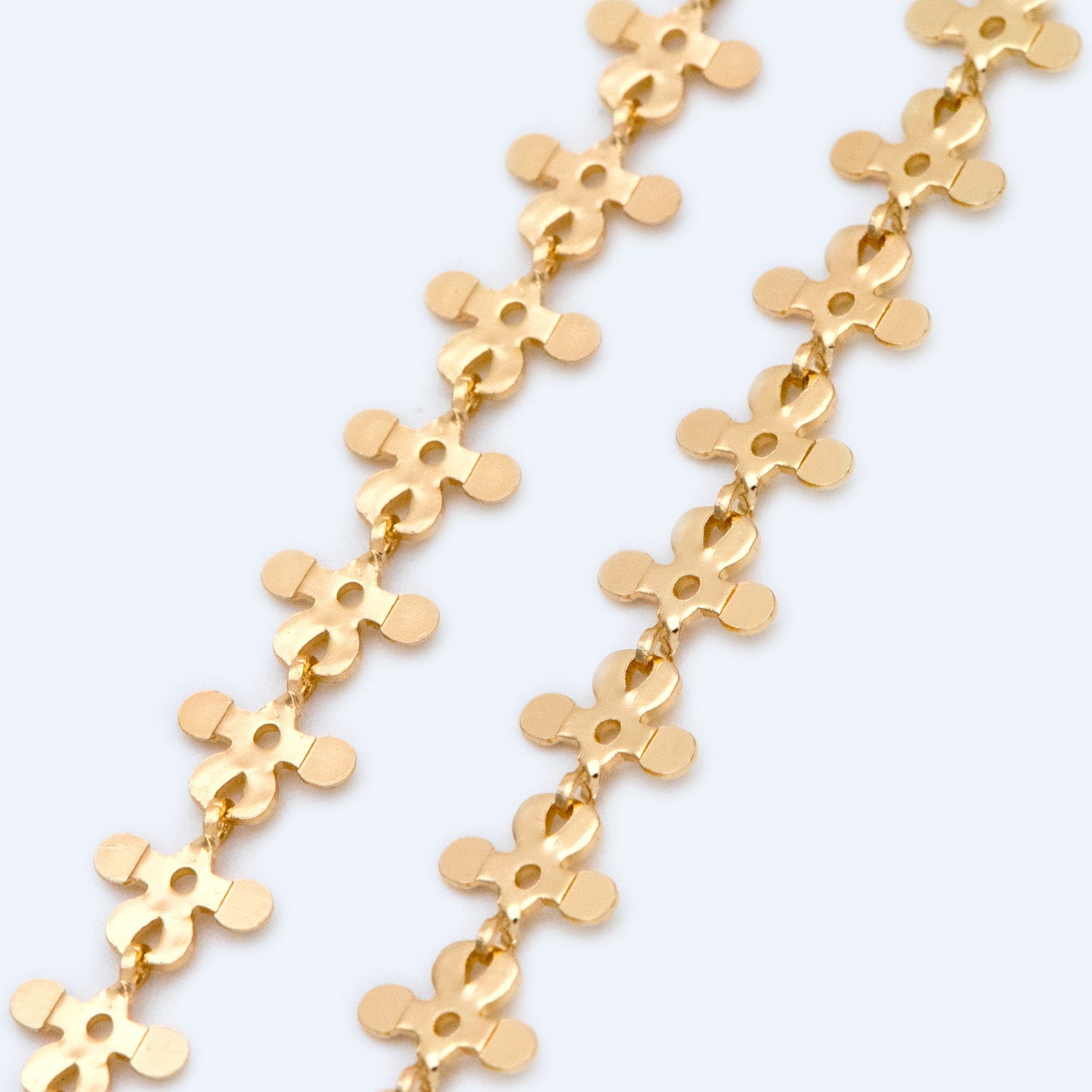 18K Gold plated Brass Link Chains 7mm (#LK-407)/ 1 Meter=3.3 ft