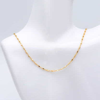 Gold plated Brass Hexagonal Tube Chains 1.6mm, DIY Chain Wholesale, Jewelry Supply (#LK-403)/ 1 Meter=3.3 ft