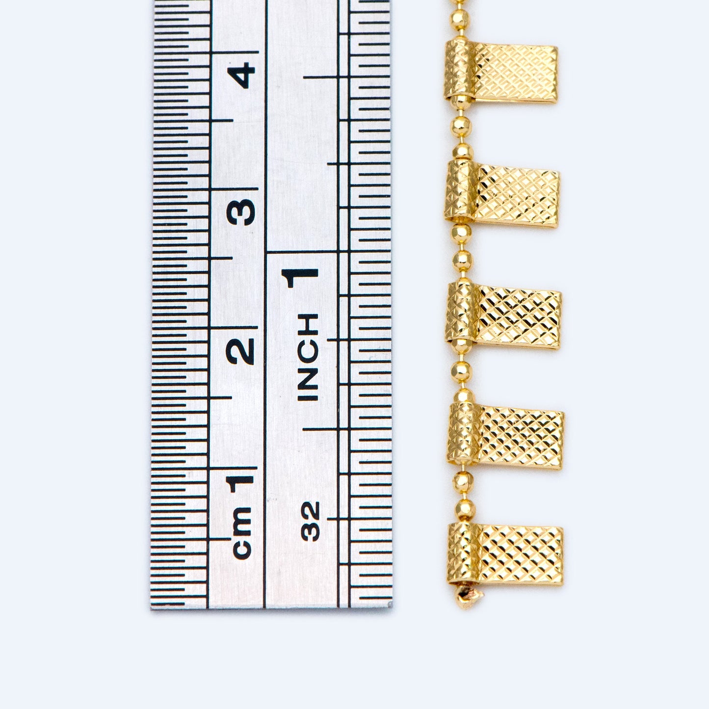 Gold plated Brass Rectangle Chains, DIY Material Supplies (#LK-408)/ 1 Meter=3.3 feet