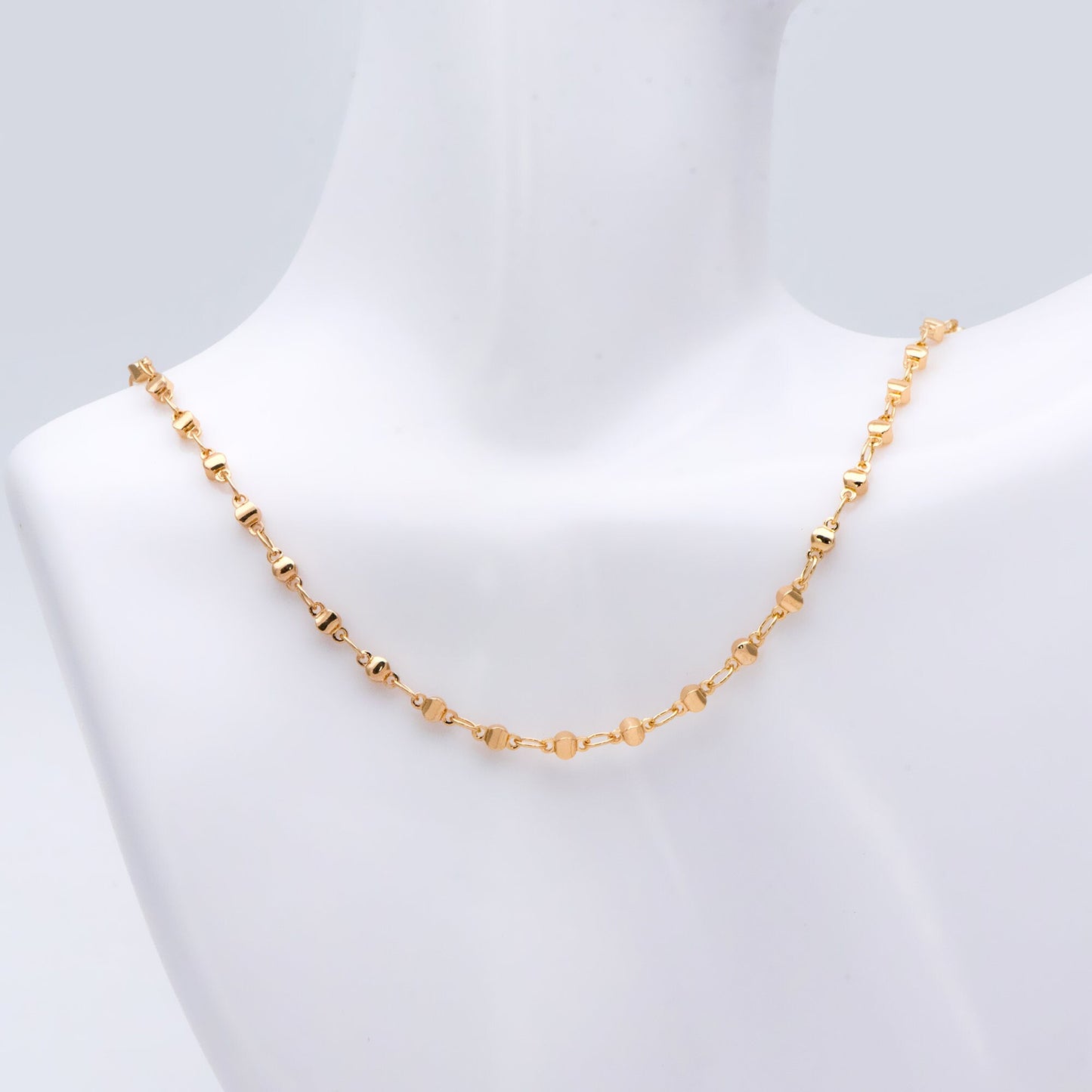 Gold plated Brass Link Chains 2.8mm, Floral Specialty Chains for DIY Necklace (#LK-397)/ 1 Meter=3.3 ft