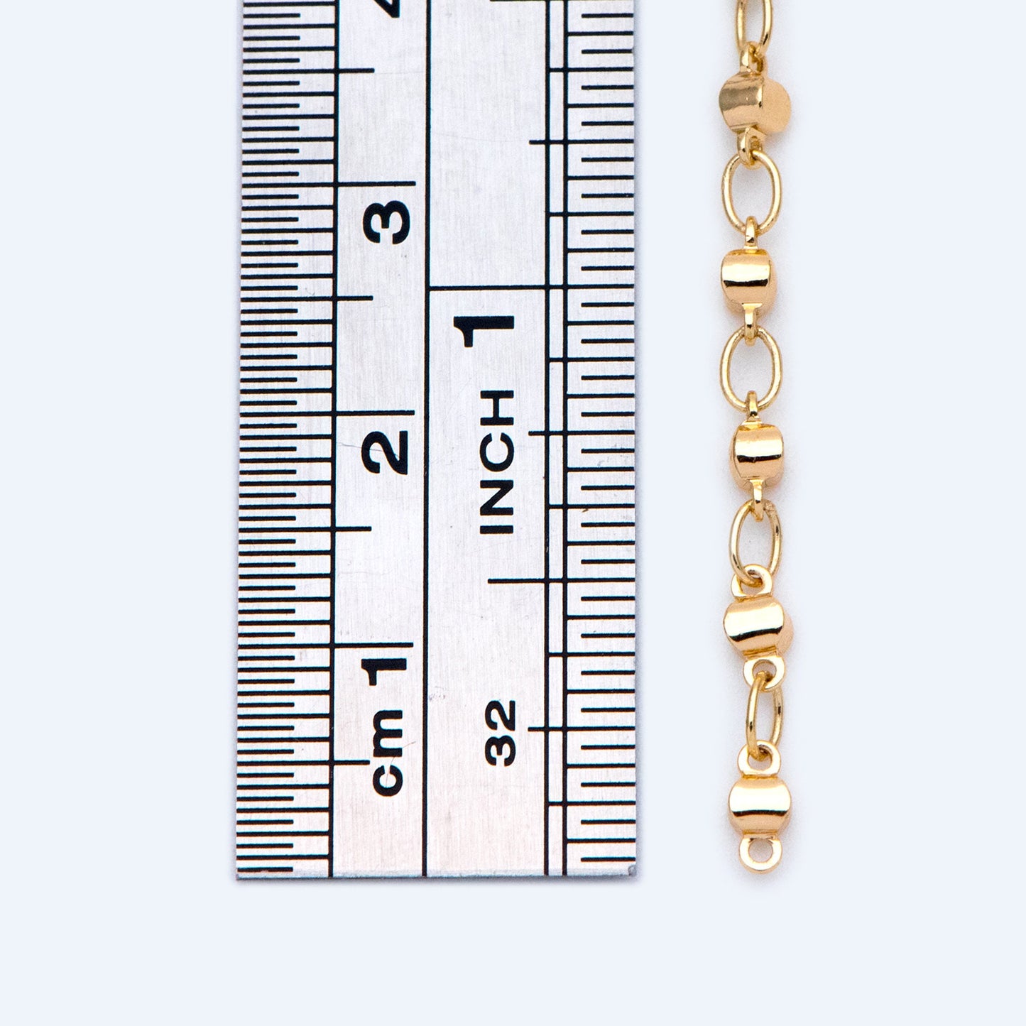 Gold plated Brass Link Chains 2.8mm, Floral Specialty Chains for DIY Necklace (#LK-397)/ 1 Meter=3.3 ft